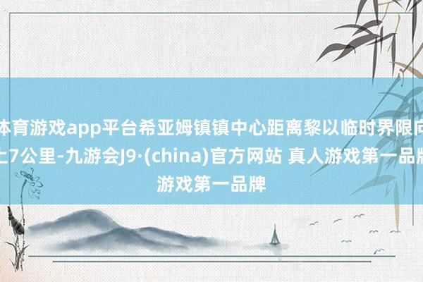 体育游戏app平台希亚姆镇镇中心距离黎以临时界限向上7公里-九游会J9·(china)官方网站 真人游戏第一品牌