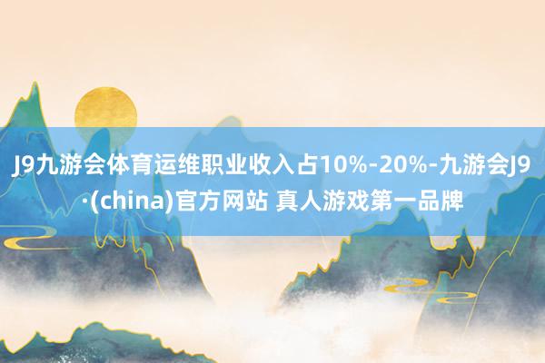 J9九游会体育运维职业收入占10%-20%-九游会J9·(china)官方网站 真人游戏第一品牌