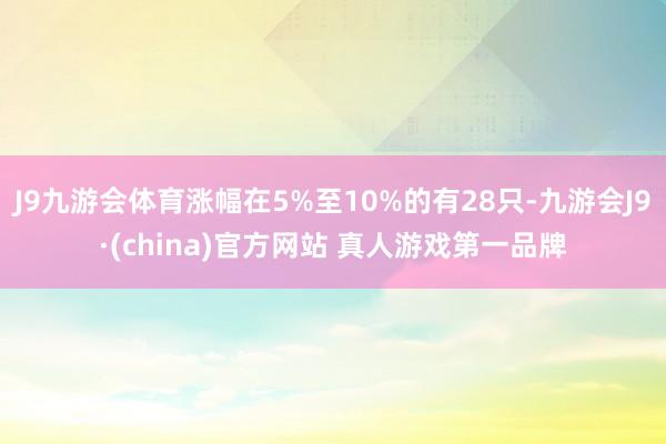 J9九游会体育涨幅在5%至10%的有28只-九游会J9·(china)官方网站 真人游戏第一品牌