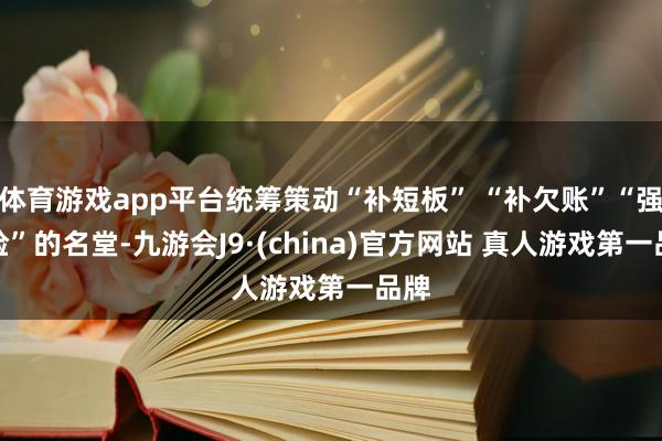 体育游戏app平台统筹策动“补短板” “补欠账”“强保险”的名堂-九游会J9·(china)官方网站 真人游戏第一品牌